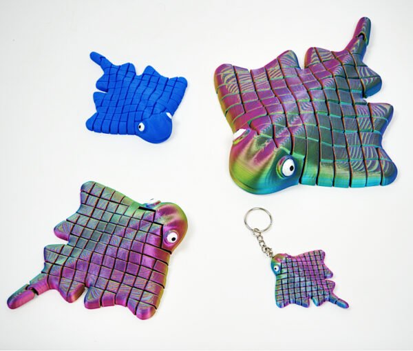3D Printed Articulated Stingray Toy – Eco-Friendly Ocean Animal Gift - Image 5