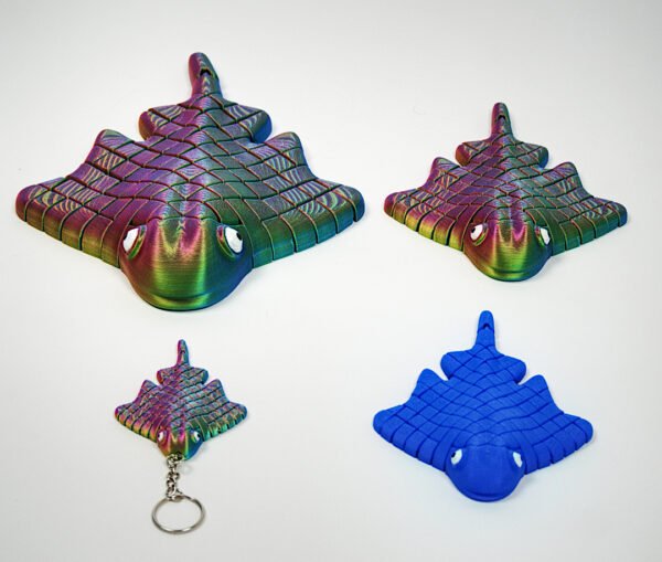 3D Printed Articulated Stingray Toy – Eco-Friendly Ocean Animal Gift - Image 6