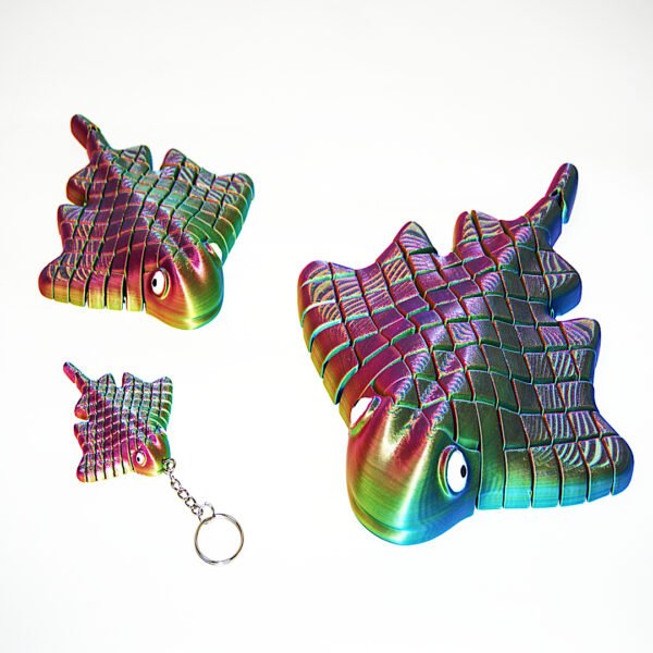 3D Printed Articulated Stingray Toy – Eco-Friendly Ocean Animal Gift - Image 7