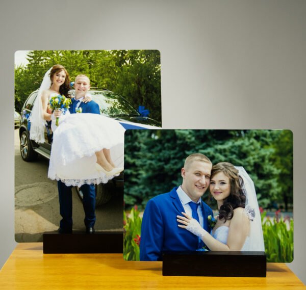 Custom Metal Photo Print with Black Wood Stand - Image 5