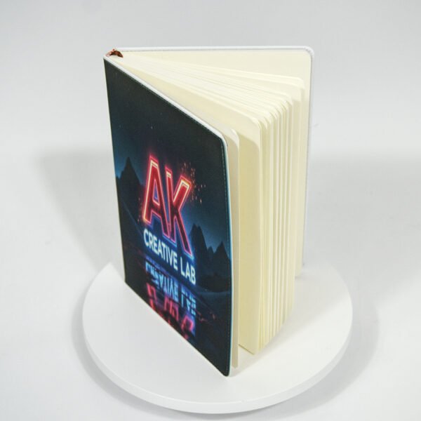 Personalized Faux Leather Photo Notebook – Double-Sided Custom Cover - Image 2